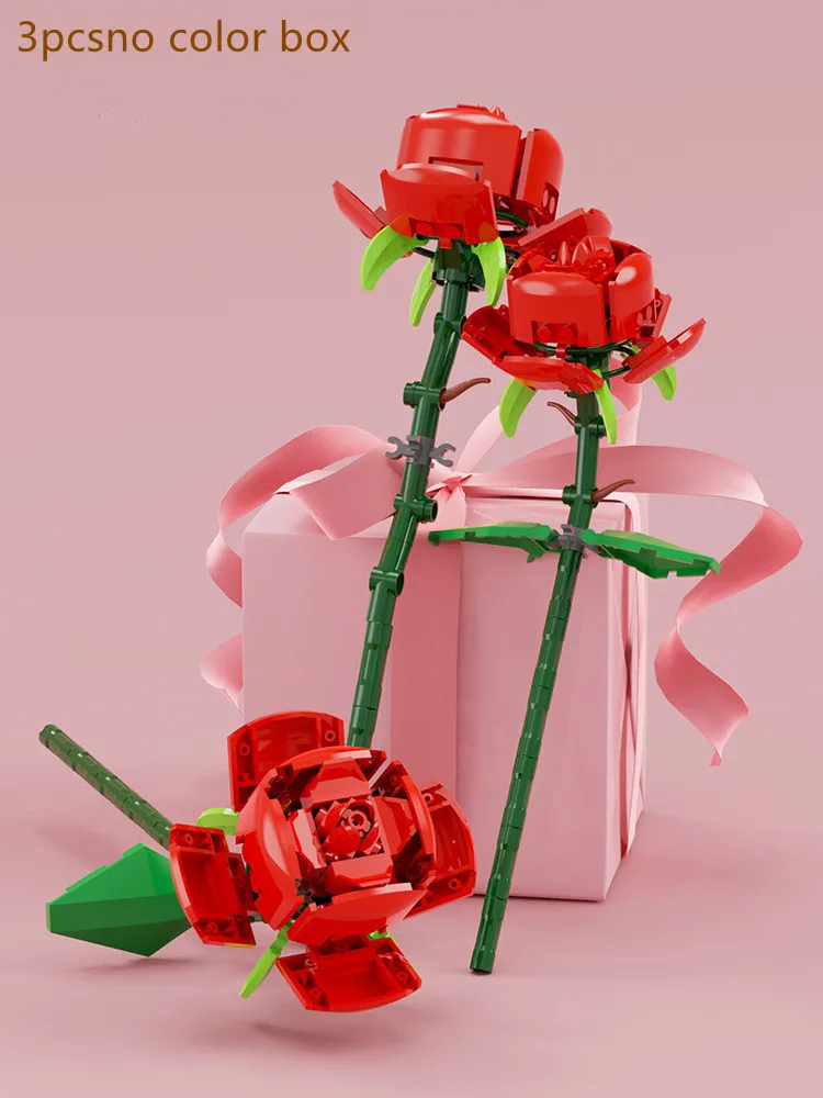MOC Flowers Rose Building Block Bouquet Small Particles Compatible with Lego Assembled Flower Holiday Gift Rose Series Aldult
MOC Flowers Rose Building Block Bouquet Small Particles Compatible with Lego Assembled Flower Holiday Gift Rose Series Aldult