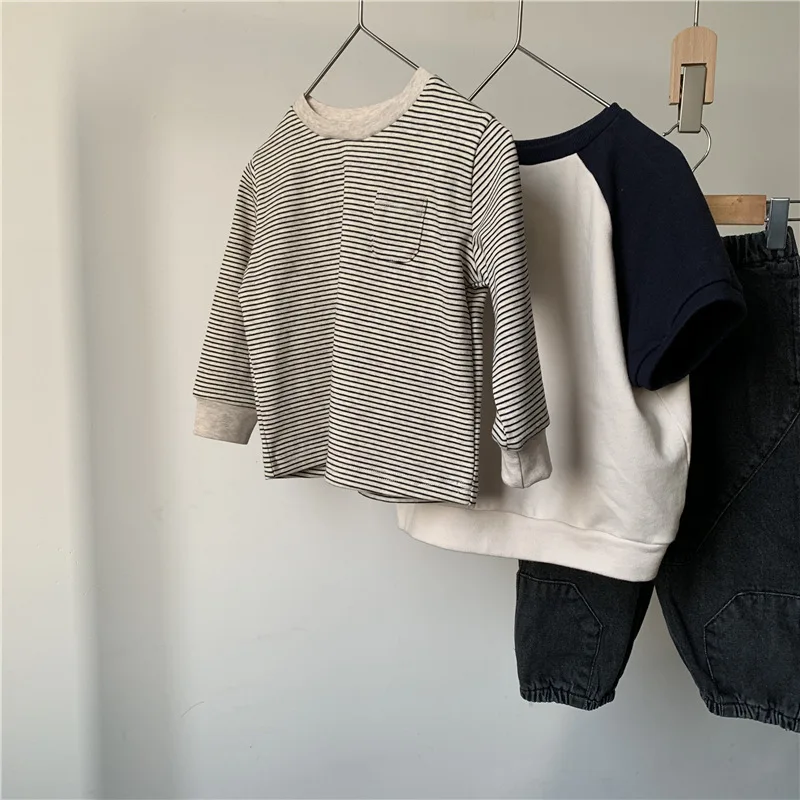2025 Autumn New Baby Long Sleeve T Shirts Boys Girls Striped Casual Tops Toddler Loose Versatile Bottoming Shirt Kids Clothes 8 S92151e9c25c445db8cacccb2cc6d994bC