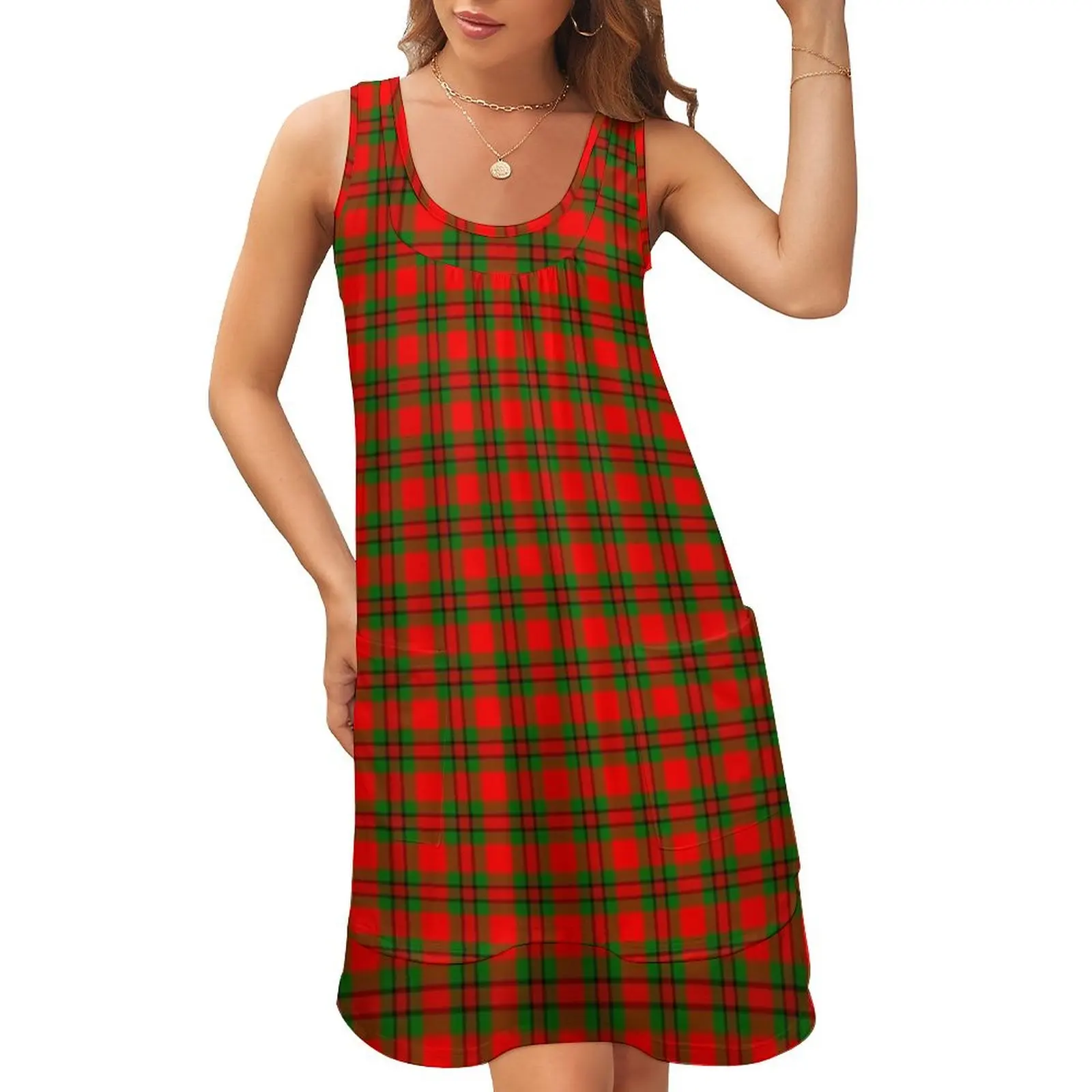 Christmas Plaid Holiday Tartan Sleeveless U-Neck Fake Two Piece Dress women's clothing trend 2024
Christmas Plaid Holiday Tartan Sleeveless U-Neck Fake Two Piece Dress women's clothing trend 2024