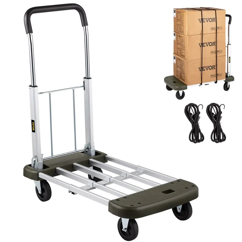 Folding Hand Cart,Solid Construction Aluminum Alloy Flatform Dolly,Foldable &Portable Platform Carts for Luggage Travel Shopping
Folding Hand Cart,Solid Construction Aluminum Alloy Flatform Dolly,Foldable &Portable Platform Carts for Luggage Travel Shopping