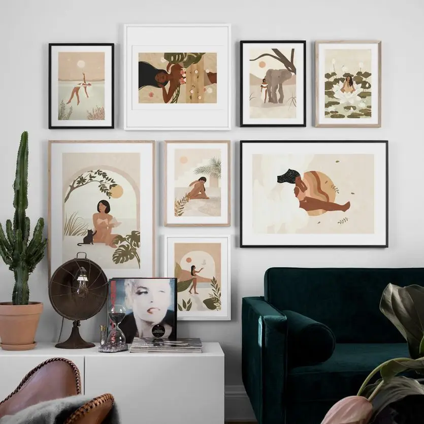 Boho Abstract Wall Art Print Girl Lotus Elephant Palm Garden Swim Canvas Painting Nordic Poster Wall Picture Living Room Decor
Boho Abstract Wall Art Print Girl Lotus Elephant Palm Garden Swim Canvas Painting Nordic Poster Wall Picture Living Room Decor