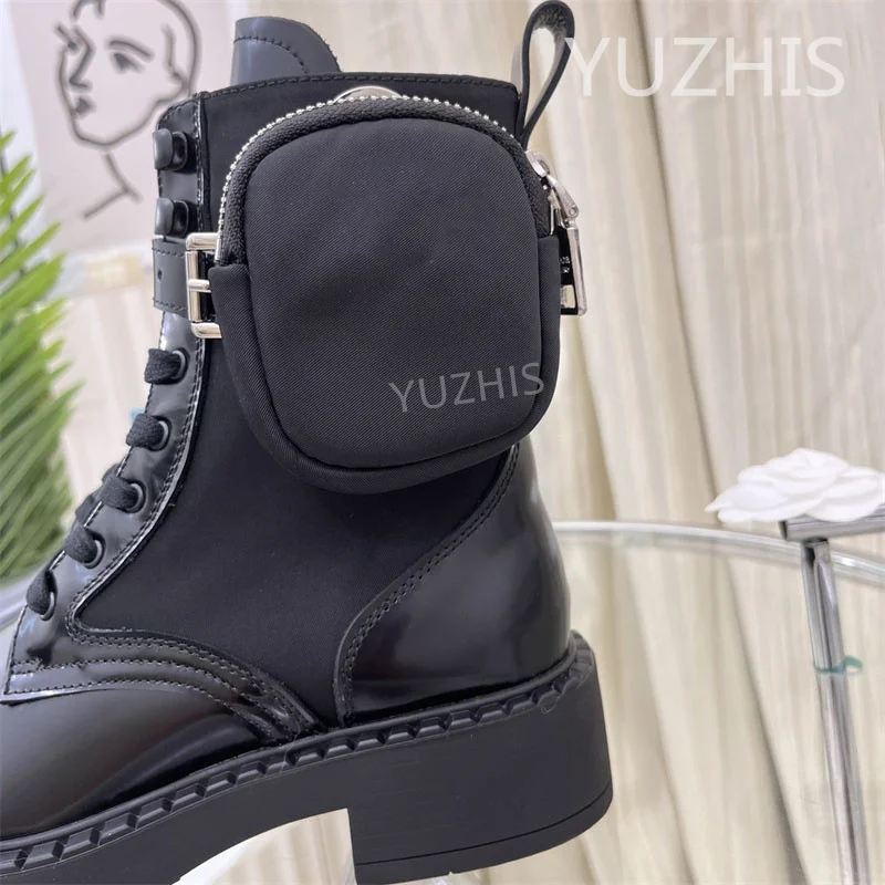 

High Top Boots Women's Real Leather Shoes Fashion Motorcycle Ankle Martin Boots Outdoor Boots Luxury Brands Casual Boots Shoes