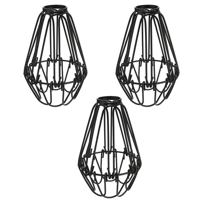 

3 шт., металлические лампы для внутреннего освещения, потолочный вентилятор и аксессуары для лампочек, промышленный винтажный стиль, Подвесная лампа для внутреннего освещения