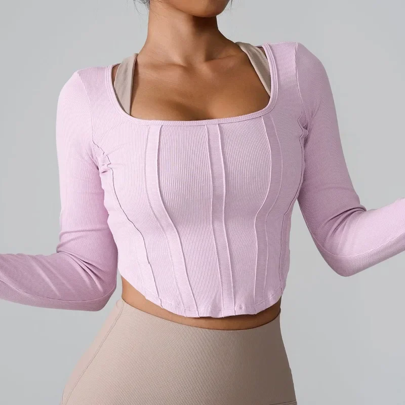 Women Sports Long Sleeve Outdoor Colour Clash Yoga Shirts Workout Clothing Quick Dry Base Layer Gym Fitness Sports Crop Top
Women Sports Long Sleeve Outdoor Colour Clash Yoga Shirts Workout Clothing Quick Dry Base Layer Gym Fitness Sports Crop Top