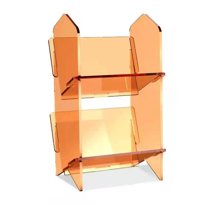 

Factory direct sales acrylic bookshelf transparent high-grade floor shelf small bookcase desktop modern simple storage rack