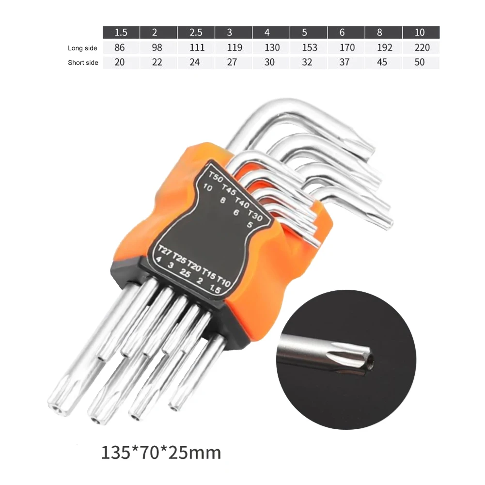 9-Pack L-Type Double Head Screwdriver Hex Wrench Set Rice Head Wrench Spanner Set Matte Wrench Workshop Hand Tools Wrenches
9-Pack L-Type Double Head Screwdriver Hex Wrench Set Rice Head Wrench Spanner Set Matte Wrench Workshop Hand Tools Wrenches