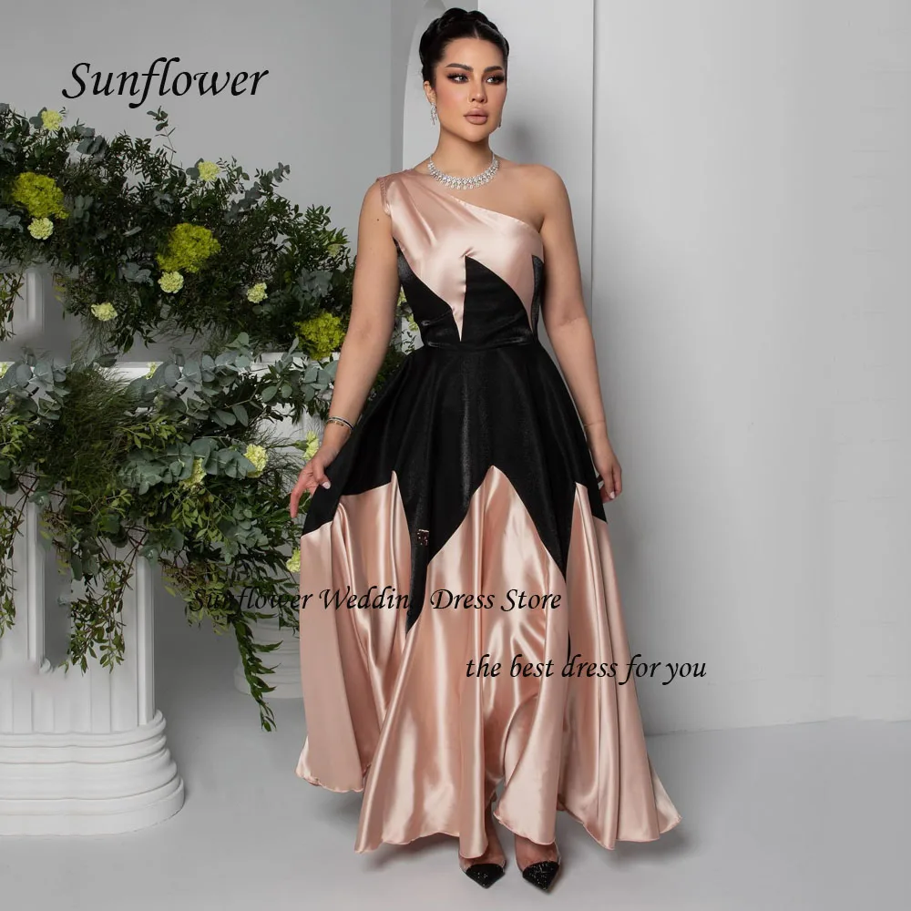 Sunflower One-Shoulder Sleeveless Evening Dress 2023 Slim Contrast Color Satin Prom dress Mermaid Floor-Length Pary Dress
Sunflower One-Shoulder Sleeveless Evening Dress 2023 Slim Contrast Color Satin Prom dress Mermaid Floor-Length Pary Dress