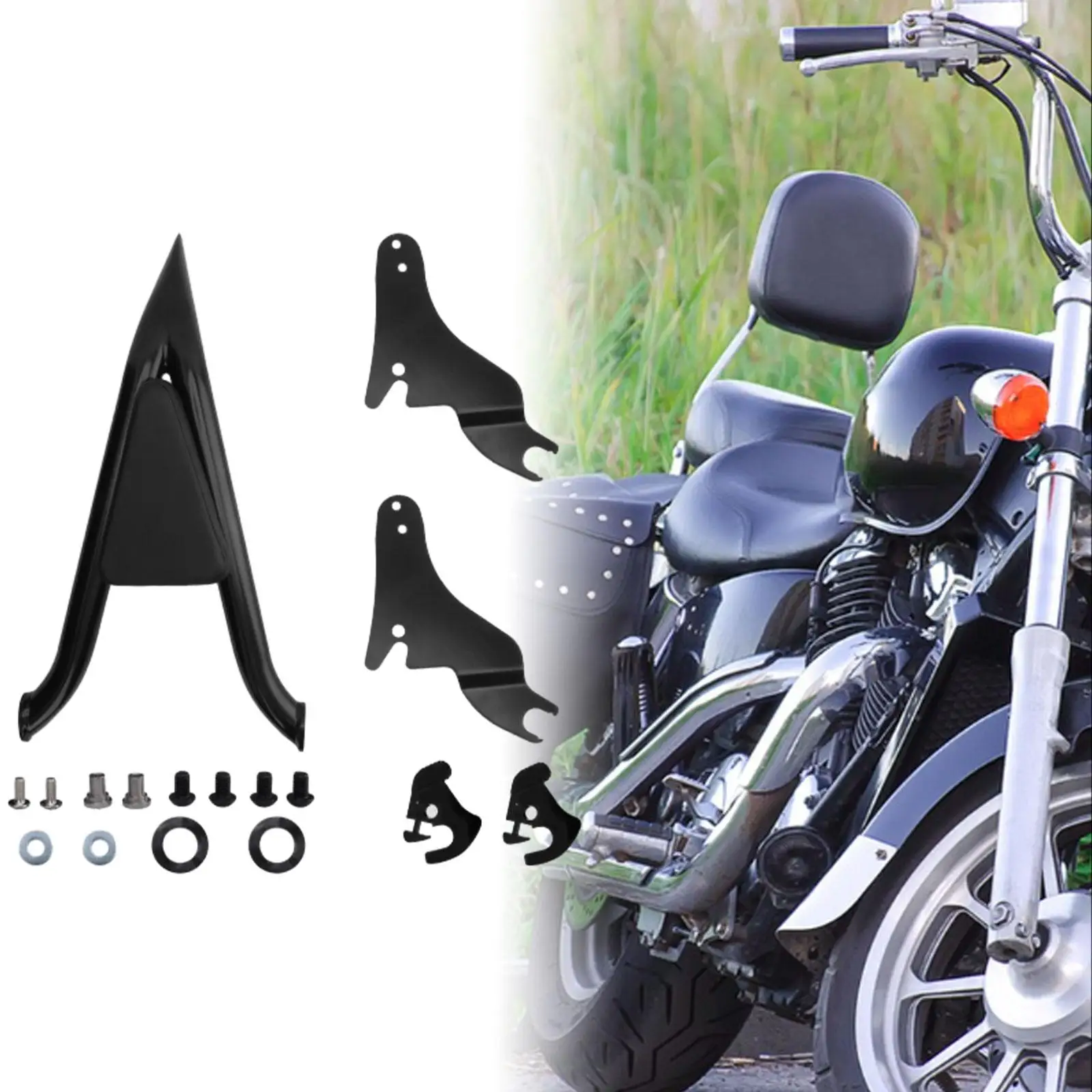 Motorcycle Backrest Sissy Bar Detachable Passenger Backrest Rear Pad Motorcycle Detachable Sissy Bar Accessories Assembly
Motorcycle Backrest Sissy Bar Detachable Passenger Backrest Rear Pad Motorcycle Detachable Sissy Bar Accessories Assembly