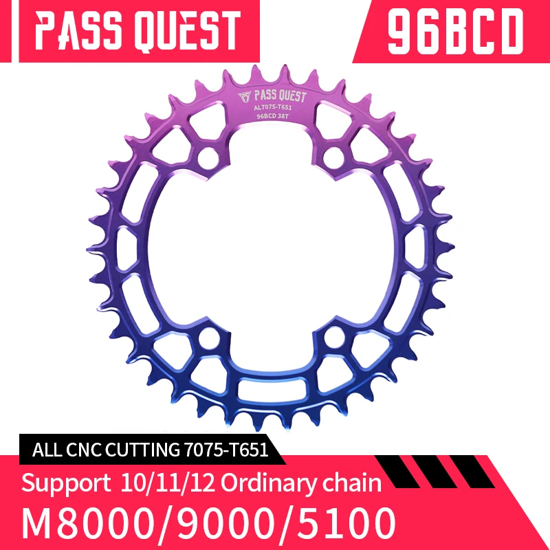 PASS QUEST 96BCD Colorful MTB Oval Narrow Wide Chainring/Chain Ring 32T-48T Bike Chainring/Chain Wheel Deore Crankset
PASS QUEST 96BCD Colorful MTB Oval Narrow Wide Chainring/Chain Ring 32T-48T Bike Chainring/Chain Wheel Deore Crankset