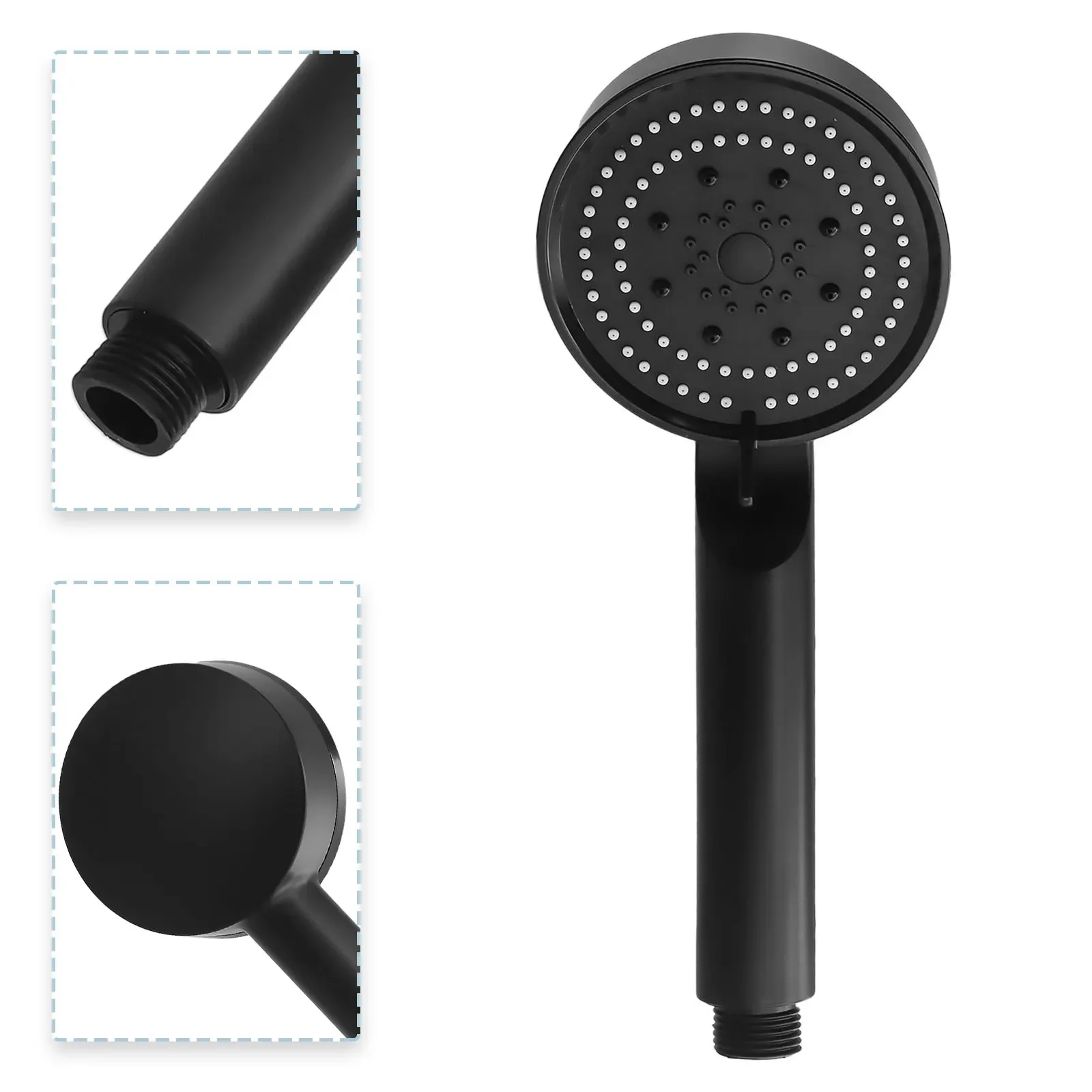 Hand Hold Shower Head Bathroom Black Hand Shower Head High Pressure Shower Head Set Round Water Saving Shower Heads
Hand Hold Shower Head Bathroom Black Hand Shower Head High Pressure Shower Head Set Round Water Saving Shower Heads