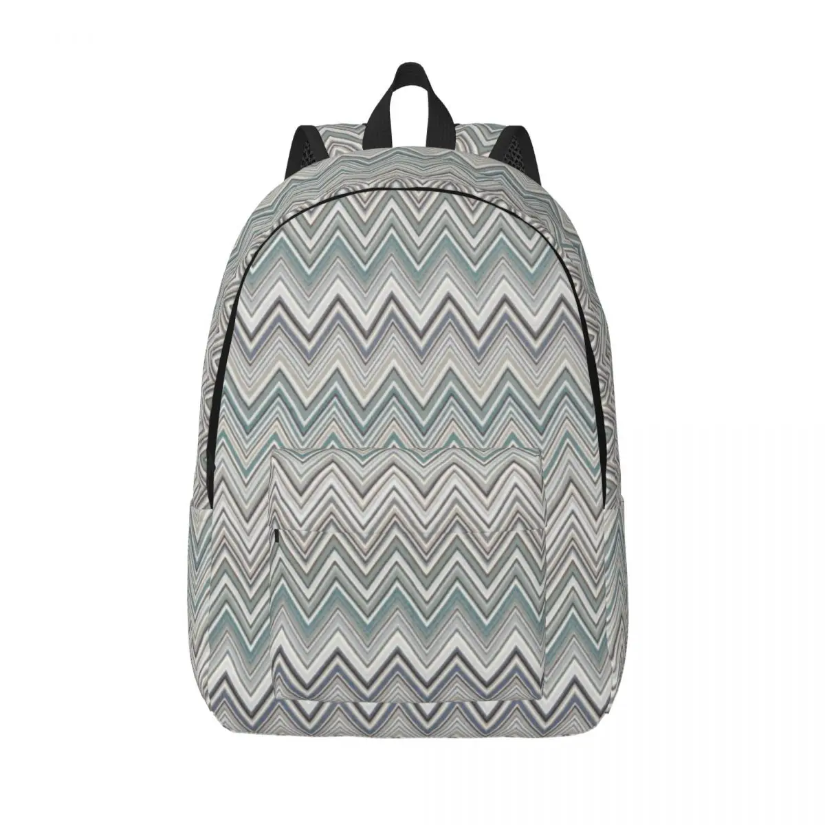 

Boho Chic Zigzag Chevron Canvas Backpacks Modern Bohemian Zig Zag School College Travel Bags Bookbag Fits 15 Inch Laptop