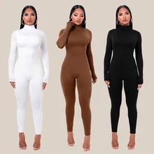 Winter Bodycon Jumpsuit Women Solid Long Sleeve White Black Bodysuit Turtleneck Casual Body Femme Playsuit Fitness Sport Overall 
Winter Bodycon Jumpsuit Women Solid Long Sleeve White Black Bodysuit Turtleneck Casual Body Femme Playsuit Fitness Sport Overall