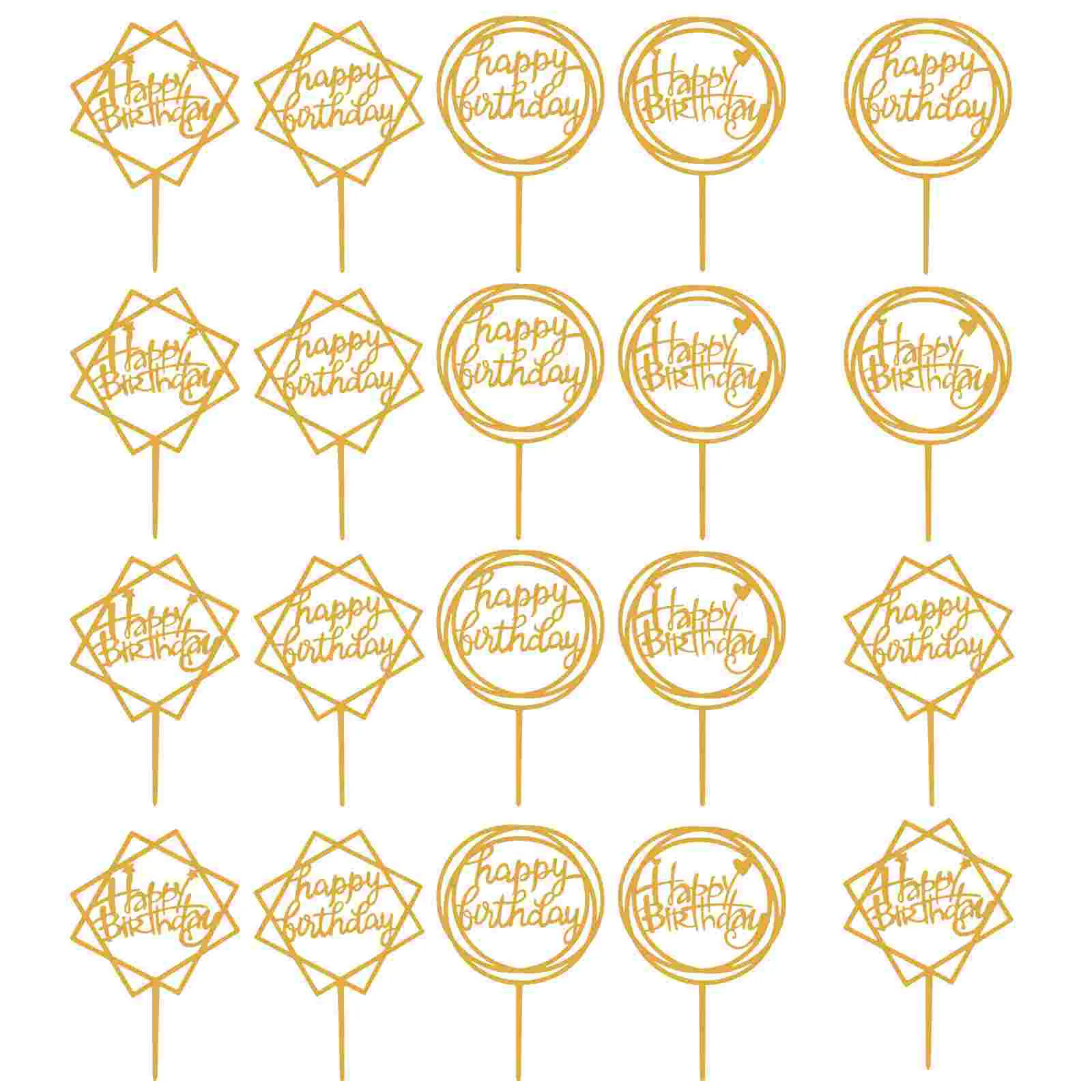 20pcs Cupcake Toppers Happy Birthday Acrylic Birthday Cake Insertion Decor Acrylic Cupcake Topper
20pcs Cupcake Toppers Happy Birthday Acrylic Birthday Cake Insertion Decor Acrylic Cupcake Topper