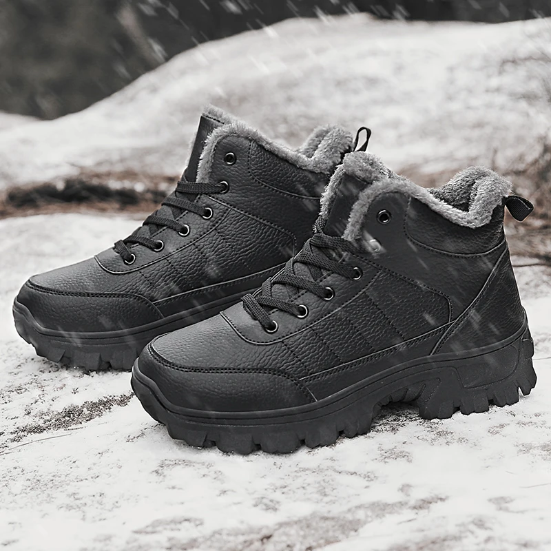 Winter Men Boots lace up fashion Outdoor men Hiking Sneaker Winter Waterproof Warm fur Men Snow Boots Plush Ankle Shoes men
Winter Men Boots lace up fashion Outdoor men Hiking Sneaker Winter Waterproof Warm fur Men Snow Boots Plush Ankle Shoes men