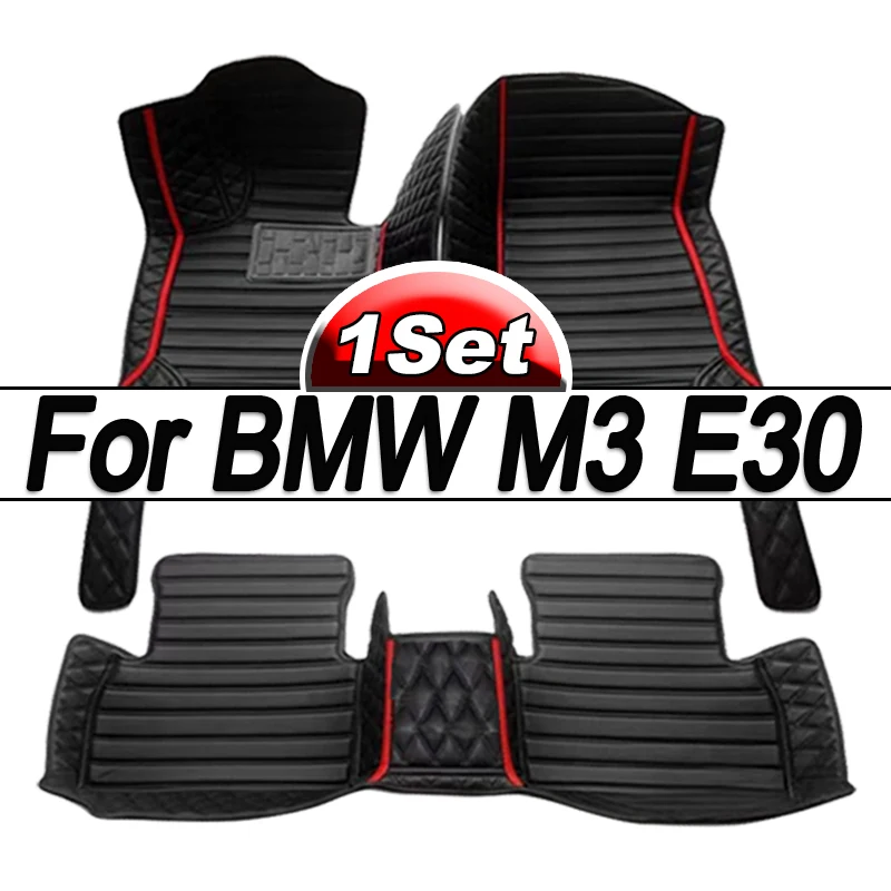 

Car Floor Mat For BMW M3 E30 1986~1991 5 Seats Coupé Leather Floor Mats Carpet Protector Mud Car Accessories Interior