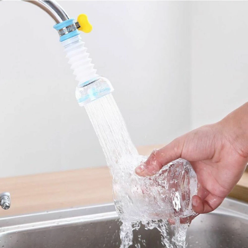 

2021 New 4.6*10 Cm 360 ° Pp Rotating Telescopic Water Filter Water-saving Device Faucet Booster Retractable Branching Water