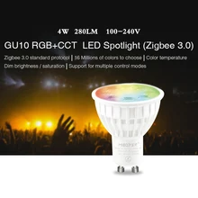 4W GU10 RGB + CCT LED Spotlight Zigbee 3.0 AC110V 220V Smart Indoor Dimmable LED Lamp Light Bulb Wireless Wifi APP Music Control
4W GU10 RGB + CCT LED Spotlight Zigbee 3.0 AC110V 220V Smart Indoor Dimmable LED Lamp Light Bulb Wireless Wifi APP Music Control