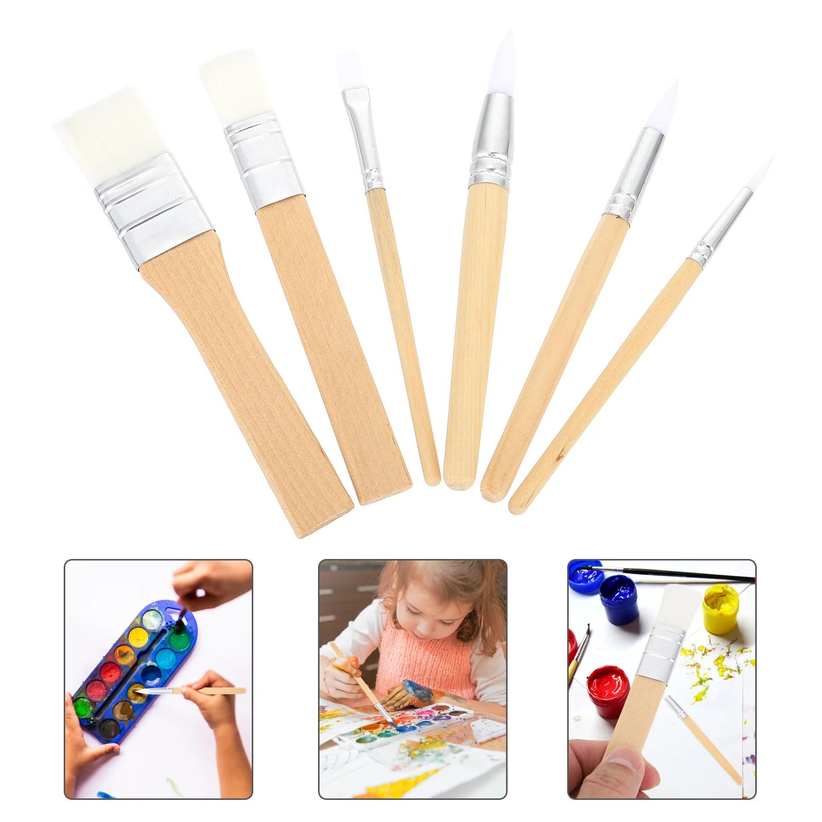 6 PCS Paint Brush Kids Painting Supplies Professional Acrylic Watercolor The Face
6 PCS Paint Brush Kids Painting Supplies Professional Acrylic Watercolor The Face