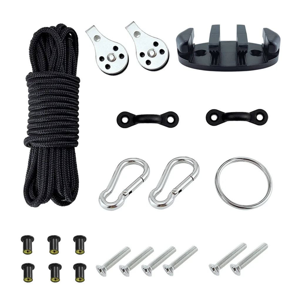 Rope Pulley Rope Buckle Kit Marine Pad Eyes Professional Ring Rivets Rope Pulleys Stainless Steel Useful Durable
Rope Pulley Rope Buckle Kit Marine Pad Eyes Professional Ring Rivets Rope Pulleys Stainless Steel Useful Durable