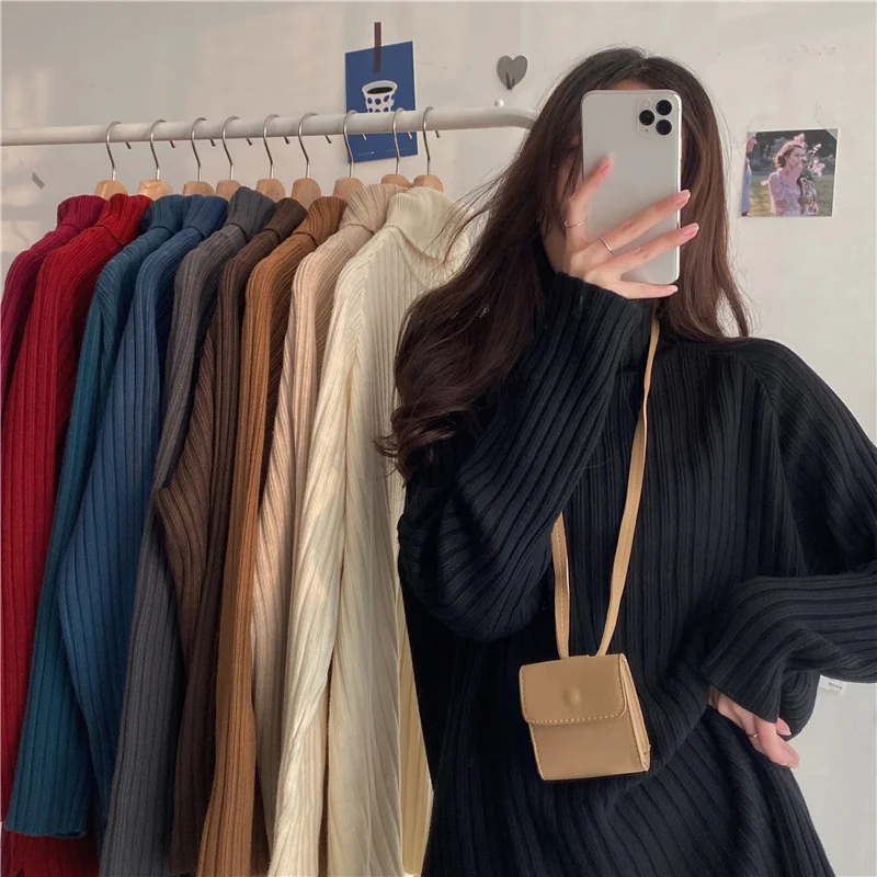 Women Half High Collar/Turtleneck Sweater Vintage Basic Soft Pullvers Fashion Simple Casual Chic Vintage Knitted Sweaters
Women Half High Collar/Turtleneck Sweater Vintage Basic Soft Pullvers Fashion Simple Casual Chic Vintage Knitted Sweaters