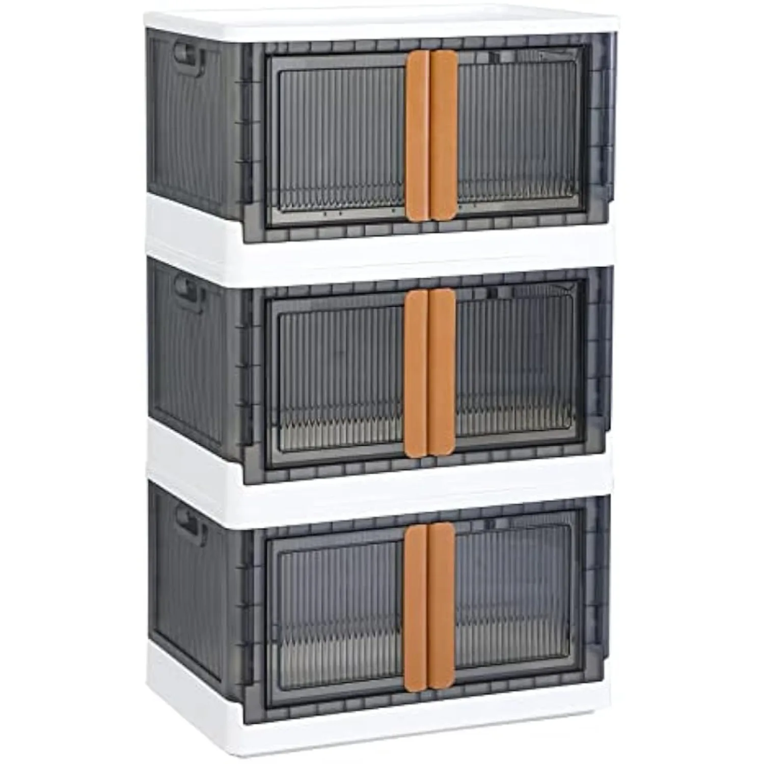 Storage Bins w/ Lids - Collapsible Storage Bins, Clear Black Wardrobe Closet Organizer, 19Gal Stackable Toy Storage (3 Pack)
Storage Bins w/ Lids - Collapsible Storage Bins, Clear Black Wardrobe Closet Organizer, 19Gal Stackable Toy Storage (3 Pack)