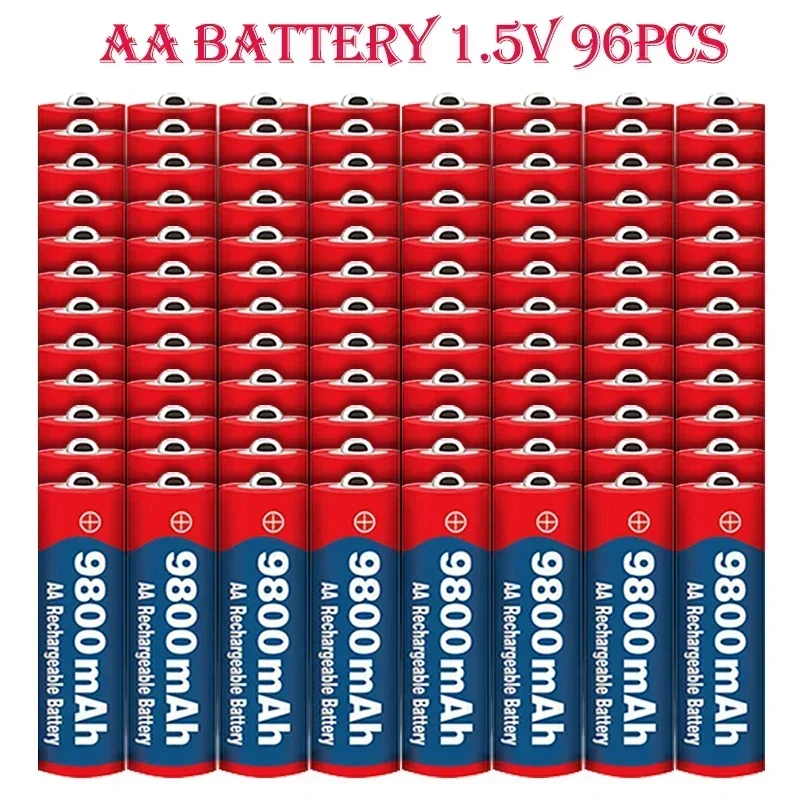 AA Battery 100% Original 2023 Brand New High-quality 1.5V 9800mAh Rechargeable AA Battery, Alkaline Technology Suitable for Toys
AA Battery 100% Original 2023 Brand New High-quality 1.5V 9800mAh Rechargeable AA Battery, Alkaline Technology Suitable for Toys