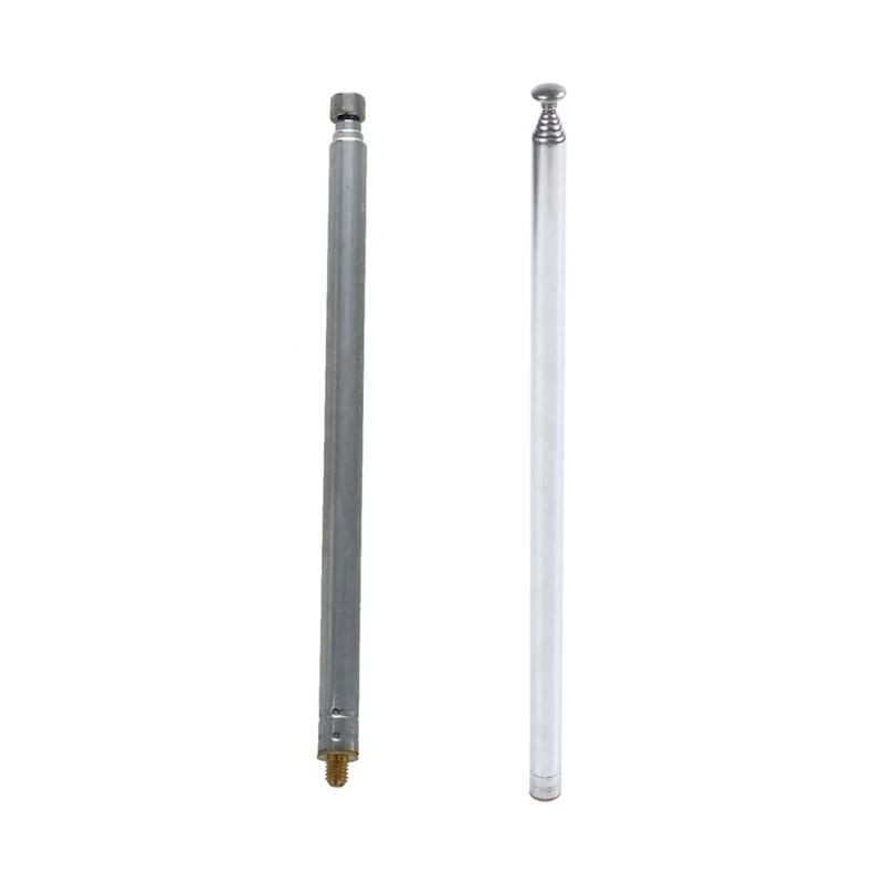 2 Pcs Telescoping Stainless Steel AM FM Radio TV Antenna TV Telescopic Whip Antenna Aerial, 7 Section & 5 Section
2 Pcs Telescoping Stainless Steel AM FM Radio TV Antenna TV Telescopic Whip Antenna Aerial, 7 Section & 5 Section