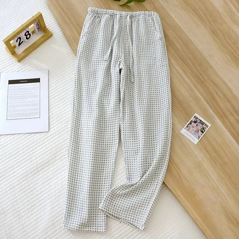 Girls' Japanese Women's Thin Large Small Plaid Household Spring Pants New Pajamas Size Summer Loose Crepe 100%cotton
Girls' Japanese Women's Thin Large Small Plaid Household Spring Pants New Pajamas Size Summer Loose Crepe 100%cotton