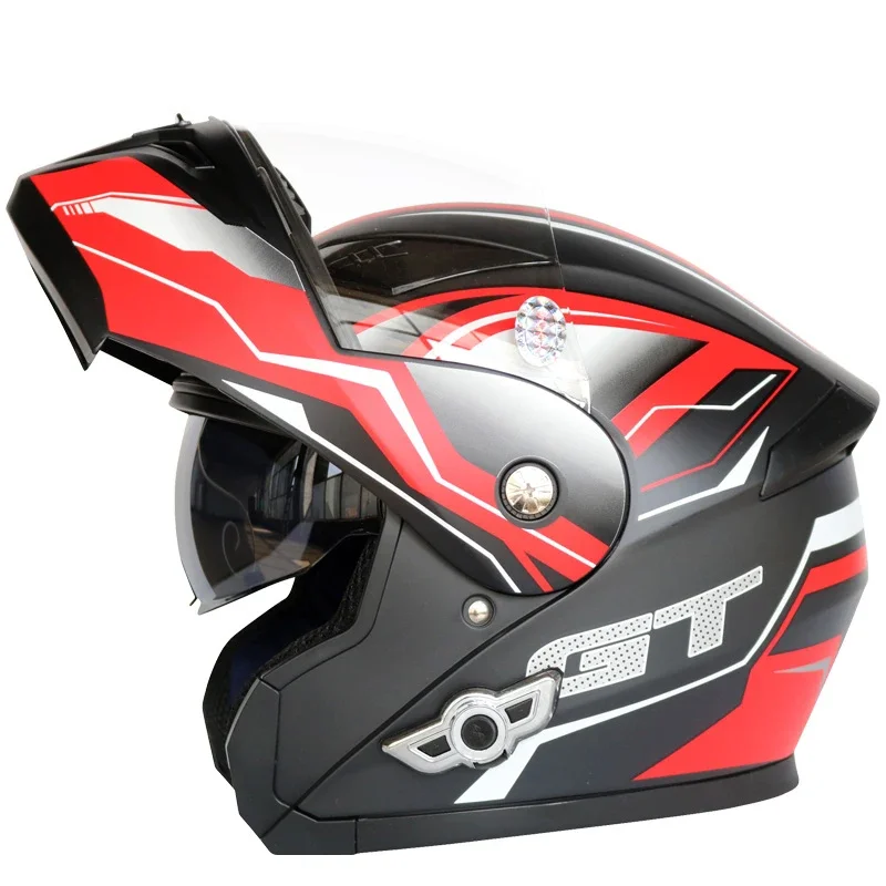 

Flip Up Helmet Open Face Motorbike Wireless Bluetooth Rechargeable face helmet motorcycle helmets