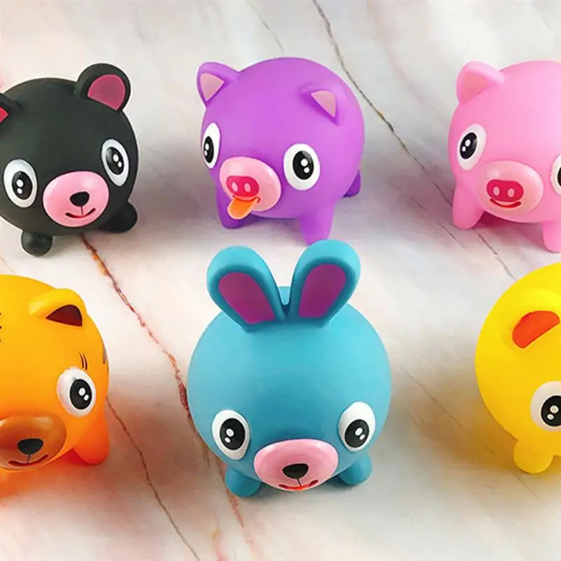 

Screaming Toy Talking Animal Jabber Ball Tongue Sticking Out Stress Reliever Toy Cute Squeezable Squeaking Toy Gift for Kids