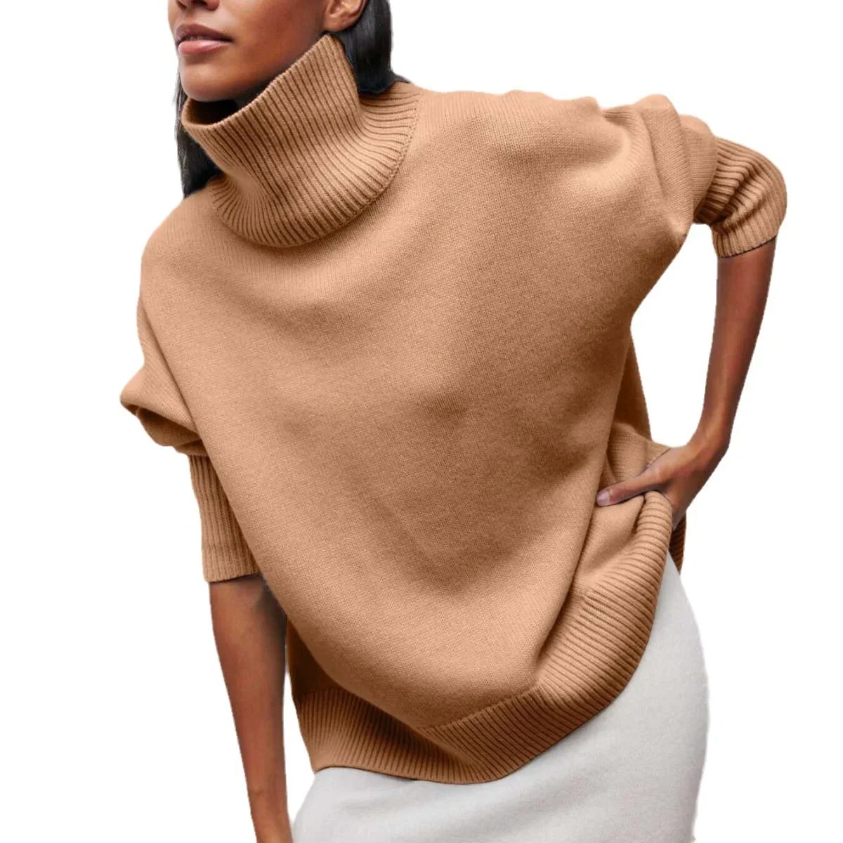 2023 Personality Women's New Sweater Korean Fashion Loose Half-Neck Sweater Women Pullover
2023 Personality Women's New Sweater Korean Fashion Loose Half-Neck Sweater Women Pullover