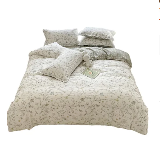Jianjian-100 Simple style cotton four-piece set simple cotton small floral bed sheet quilt cover
Jianjian-100 Simple style cotton four-piece set simple cotton small floral bed sheet quilt cover
