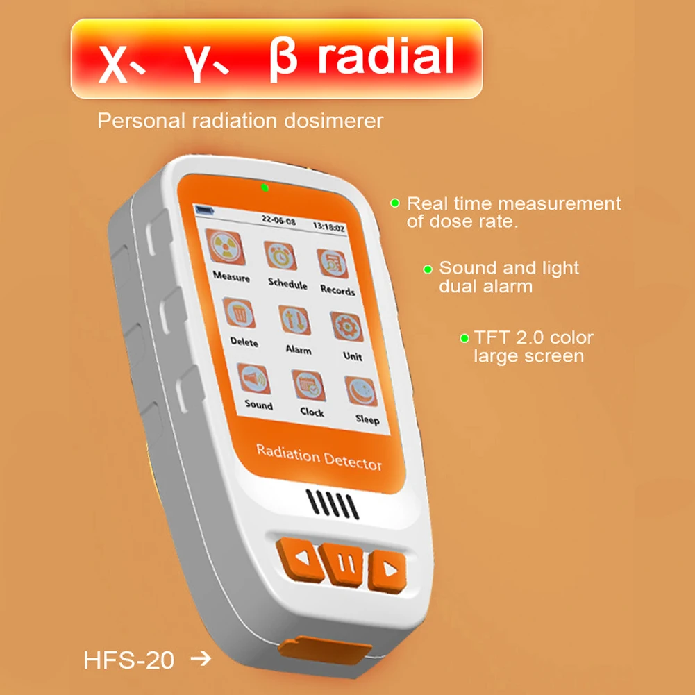 1Pc Multi Geiger Counter Nuclear Radiation Detector Color Display Screen Personal Dosimeter Detectors Beta Gamma X-Ray Tester
1Pc Multi Geiger Counter Nuclear Radiation Detector Color Display Screen Personal Dosimeter Detectors Beta Gamma X-Ray Tester