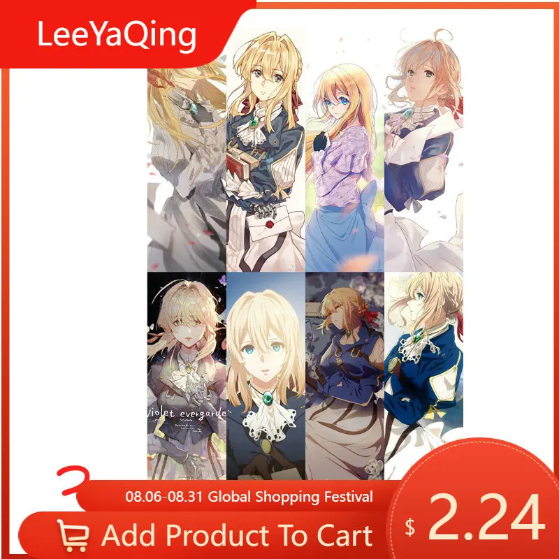 8pcs Violet Evergarden Anime Bookmarks Waterproof Bookmark Transparent Bookmark School Supplies
8pcs Violet Evergarden Anime Bookmarks Waterproof Bookmark Transparent Bookmark School Supplies
