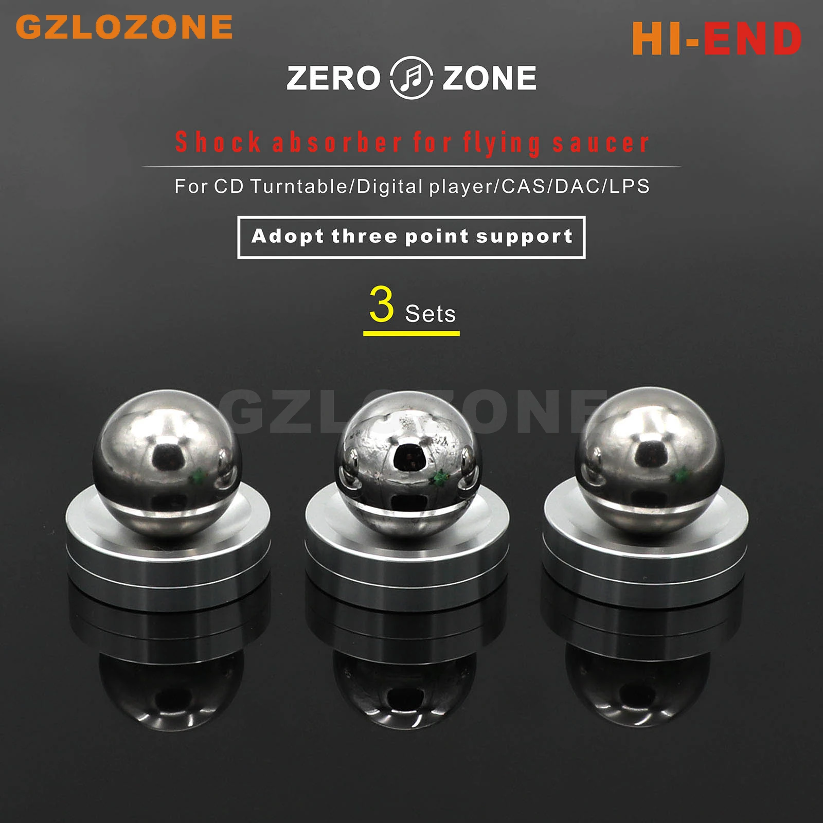 

ZEROZONE HI-END 4413 Flying saucer shock absorber 44x13mm Balance foot nail For CD/DAC/Player/CAS/LPS