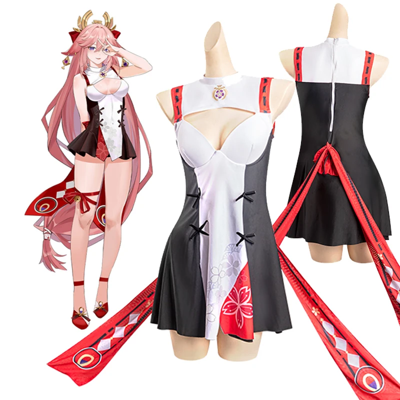 Game Genshin Impact Yae Miko Cosplay Women Costume Swimsuit Dress Girls Women Swimwear Halloween Carnival Party Role Play Suit
Game Genshin Impact Yae Miko Cosplay Women Costume Swimsuit Dress Girls Women Swimwear Halloween Carnival Party Role Play Suit