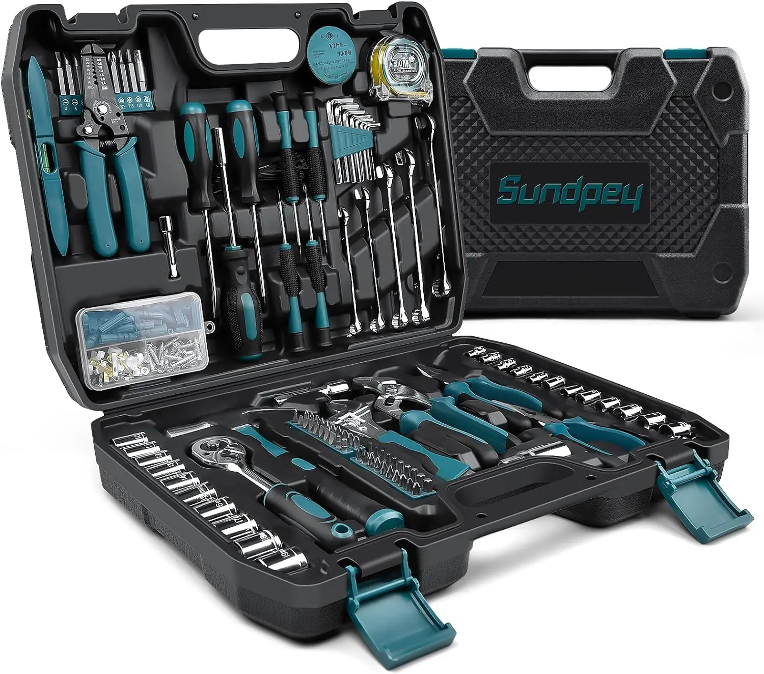 

Sundpey Home Tool Kit 281-PCs - Protable Complete Basic Repair General Hand Tool Sets for Men Women - Full Tool Set with Socket