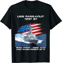 USS Farragut DDG-37 Destroyer Ship USA Flag Veteran Day Men T-Shirt Short Casual 100% Cotton Shirts
USS Farragut DDG-37 Destroyer Ship USA Flag Veteran Day Men T-Shirt Short Casual 100% Cotton Shirts