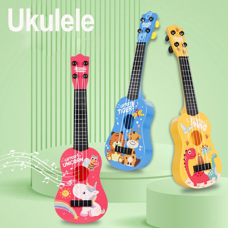 

Children Ukulele Musical Toys 4 Strings Small Guitar Montessori Education Instruments Music Toy Musician Learning Gift