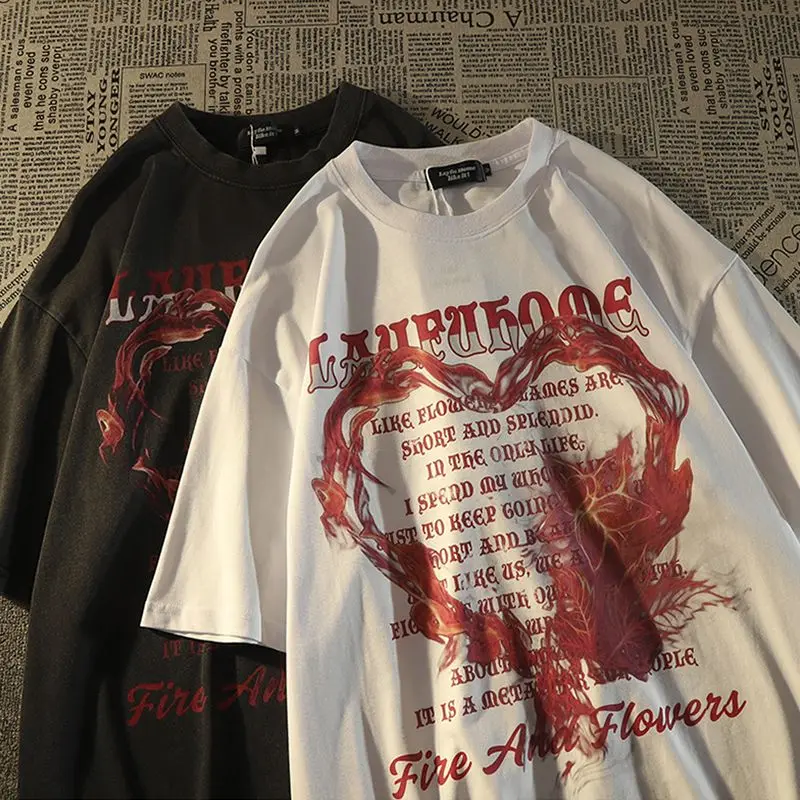 American Vintage Cotton Letter Printing Short Sleeve T-shirt MenSummer Fashion Brand Loose Versatile Small Oversize Top Clothing
American Vintage Cotton Letter Printing Short Sleeve T-shirt MenSummer Fashion Brand Loose Versatile Small Oversize Top Clothing