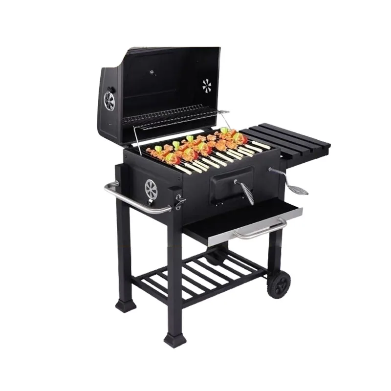 

Portable Simple Installation Oil Barrel Stove BBQ Courtyard Large Square Barbecue Stove Heating Stove Barbecue Grill