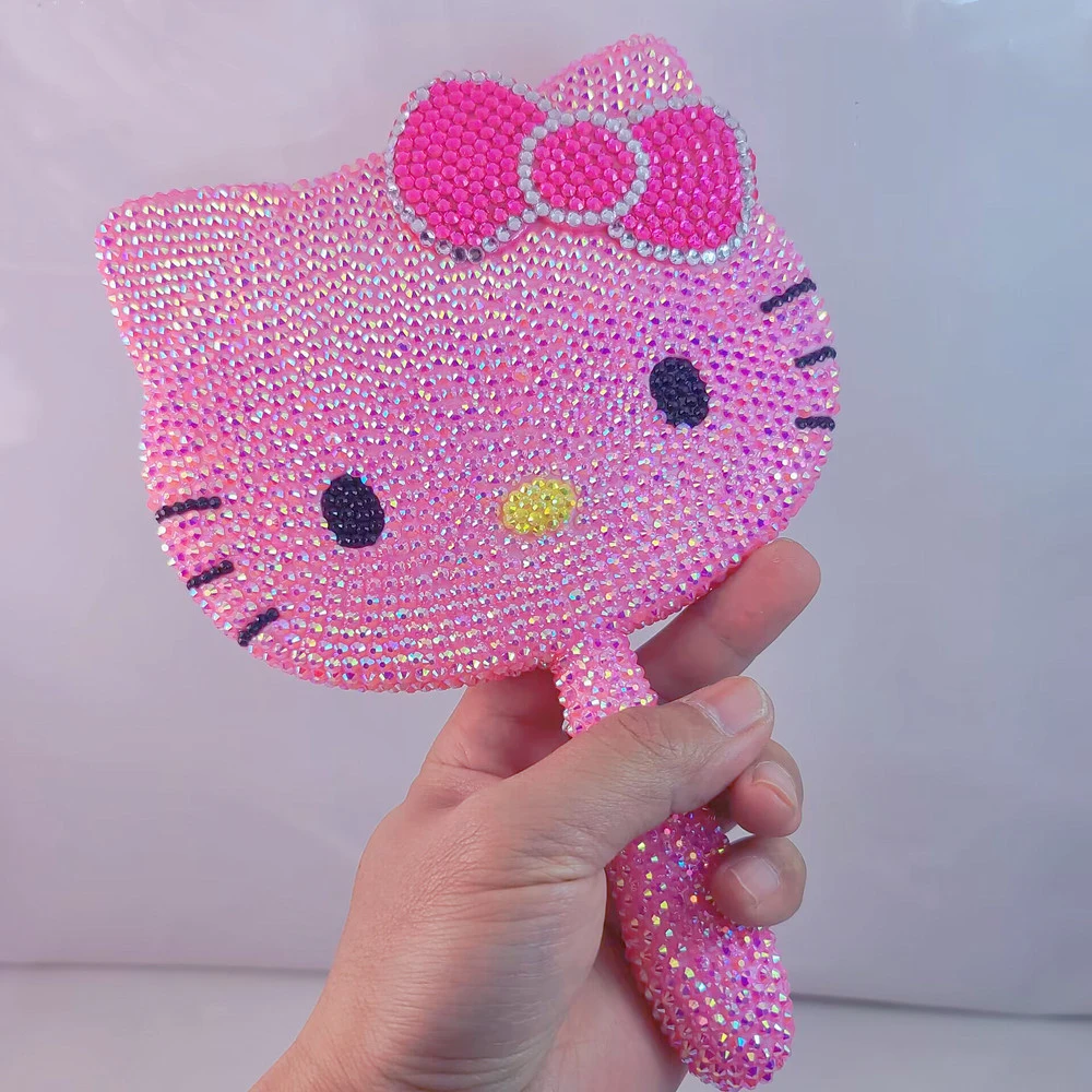 Kawaii Crystal Vanity Mirror, Cartoon Shiny Rhinestones, Beauty Handheld Mirror, Pink Girl Flip, Girlfriend Birthday Gift
Kawaii Crystal Vanity Mirror, Cartoon Shiny Rhinestones, Beauty Handheld Mirror, Pink Girl Flip, Girlfriend Birthday Gift