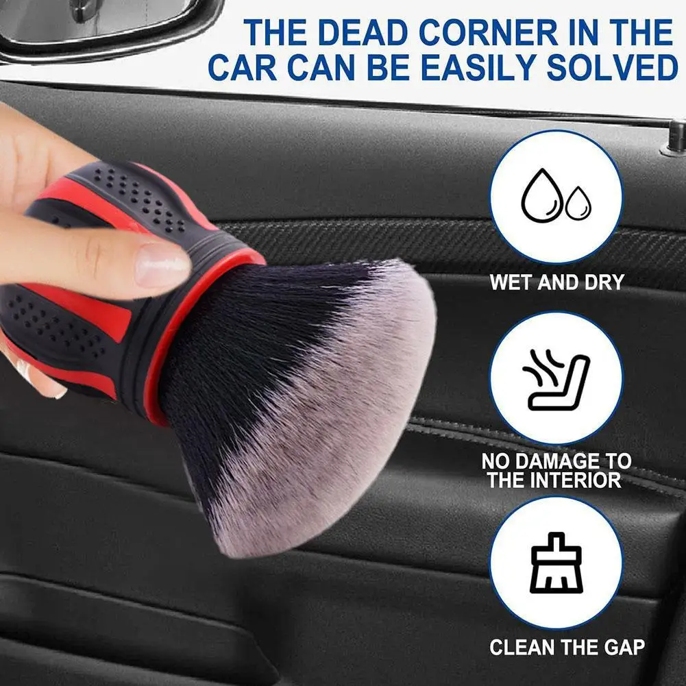 

Car Detailing Brushes With Storage Rack Covers Soft Cleaner Bristles Auto Brush Tool Detail Detail Interior Cleaning Car Du U3B8