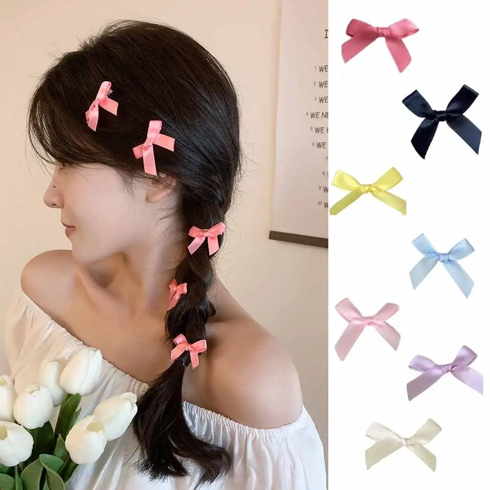 

Sweet Bowknot Hair Clips Headdress Ribbon Hair Accessories Multicolor Barrette Headwear Mini Bow Hairpin Girls