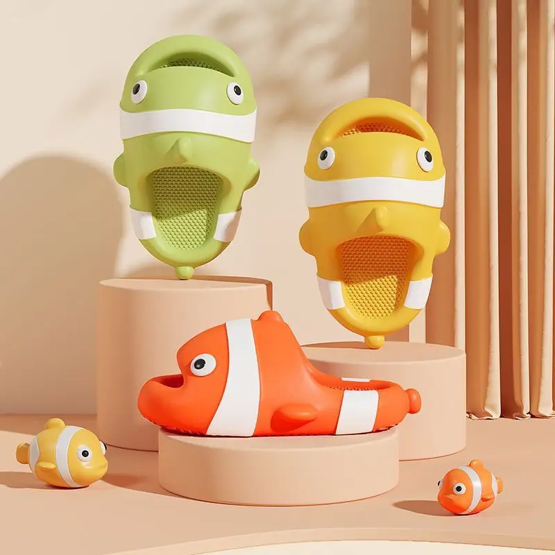 Baby Sandal Kids fish Slippers Cartoon Clownfish Summer Home Anti-Skid Eva Couple Parents Kids Outdoor Beach Funny Shoes 2023
Baby Sandal Kids fish Slippers Cartoon Clownfish Summer Home Anti-Skid Eva Couple Parents Kids Outdoor Beach Funny Shoes 2023