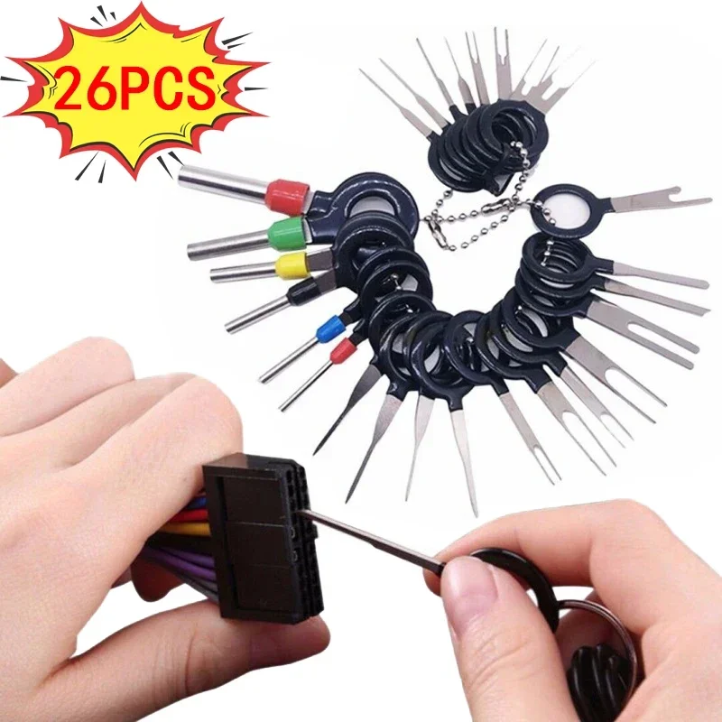 Car Terminal Removal Kit Wire Crimp Connector Pin Extractor Puller Terminal Repair Professional Car Disassembly Tool Accessories
Car Terminal Removal Kit Wire Crimp Connector Pin Extractor Puller Terminal Repair Professional Car Disassembly Tool Accessories