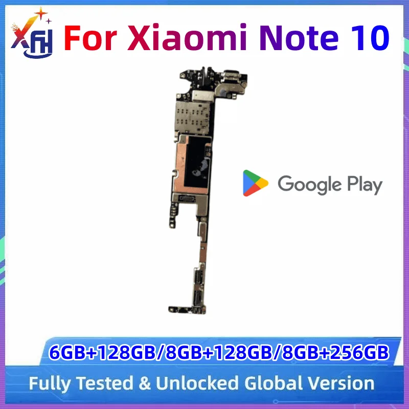 

Motherboard for Xiaomi Note 10/Mi CC9 Pro, Unlocked Main Circuits board, Global ROM Logic Board, with Full Chips