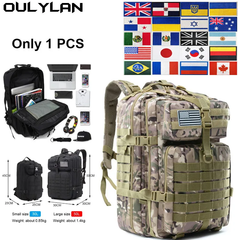 OULYLAN 1000D Nylon Waterproof Backpack Sports Trekking Fishing Hunting Bag Outdoor Military Hiking Rucksacks Tactical Backpack
OULYLAN 1000D Nylon Waterproof Backpack Sports Trekking Fishing Hunting Bag Outdoor Military Hiking Rucksacks Tactical Backpack