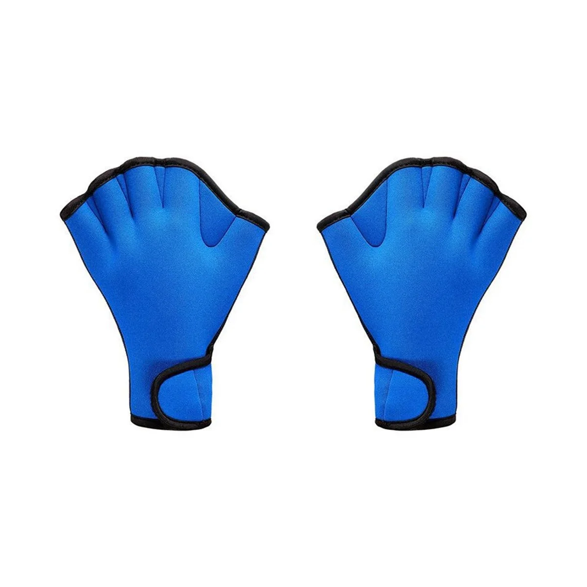 

Swimming Training, Diving Equipment, Anti-Slip Semi-Fingered Gloves for Adults and Children Swimming Training,Blue+L