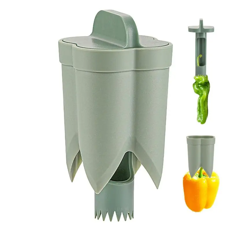 2in1 Pepper Chili Bell Jalapeno Corer Seed Remover Green Pepper Chilli Cutter Corer Slicer Fruit Peeler Kitchen Utensil
2in1 Pepper Chili Bell Jalapeno Corer Seed Remover Green Pepper Chilli Cutter Corer Slicer Fruit Peeler Kitchen Utensil